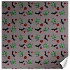 Halloween Witch Pattern Grey Canvas 20  X 20  by snowwhitegirl