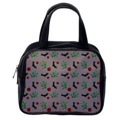 Halloween Witch Pattern Grey Classic Handbag (one Side) by snowwhitegirl