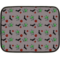 Halloween Witch Pattern Grey Fleece Blanket (mini) by snowwhitegirl