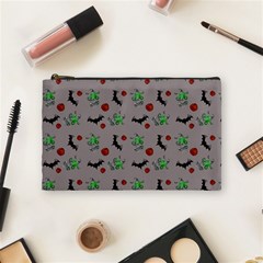 Halloween Witch Pattern Grey Cosmetic Bag (medium) by snowwhitegirl