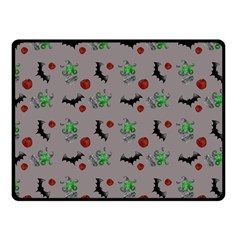 Halloween Witch Pattern Grey Fleece Blanket (small) by snowwhitegirl