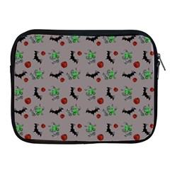 Halloween Witch Pattern Grey Apple Ipad 2/3/4 Zipper Cases by snowwhitegirl