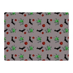 Halloween Witch Pattern Grey Double Sided Flano Blanket (mini)  by snowwhitegirl