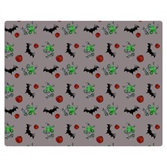 Halloween Witch Pattern Grey Double Sided Flano Blanket (medium)  by snowwhitegirl