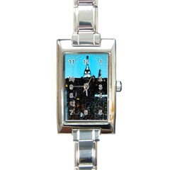 City Town Rectangle Italian Charm Watch by snowwhitegirl