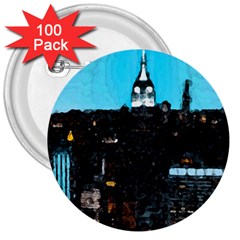 City Town 3  Buttons (100 Pack)  by snowwhitegirl