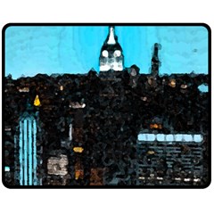 City Town Fleece Blanket (medium)  by snowwhitegirl