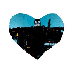 City Town Standard 16  Premium Heart Shape Cushions by snowwhitegirl