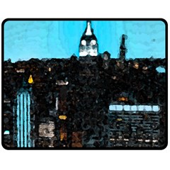 City Town Double Sided Fleece Blanket (medium)  by snowwhitegirl