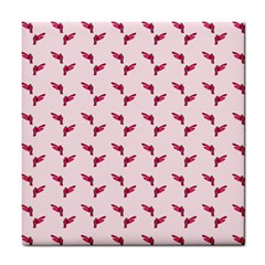 Pink Parrot Pattern Tile Coasters by snowwhitegirl