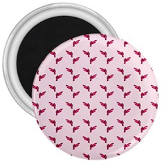 Pink Parrot Pattern 3  Magnets by snowwhitegirl