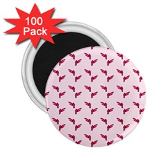 Pink Parrot Pattern 2 25  Magnets (100 Pack)  by snowwhitegirl