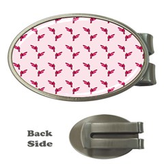 Pink Parrot Pattern Money Clips (oval)  by snowwhitegirl