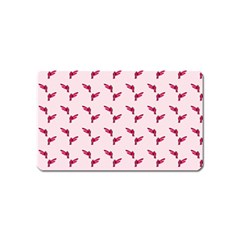 Pink Parrot Pattern Magnet (name Card) by snowwhitegirl