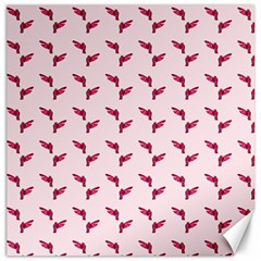 Pink Parrot Pattern Canvas 16  X 16  by snowwhitegirl