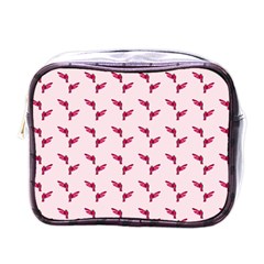 Pink Parrot Pattern Mini Toiletries Bag (one Side)