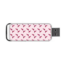 Pink Parrot Pattern Portable Usb Flash (two Sides) by snowwhitegirl