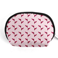 Pink Parrot Pattern Accessory Pouch (medium) by snowwhitegirl