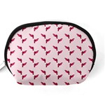 Pink Parrot Pattern Accessory Pouch (Medium) Back