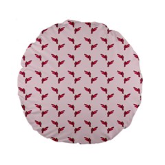 Pink Parrot Pattern Standard 15  Premium Flano Round Cushions by snowwhitegirl