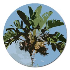 Palm Tree Magnet 5  (round) by snowwhitegirl