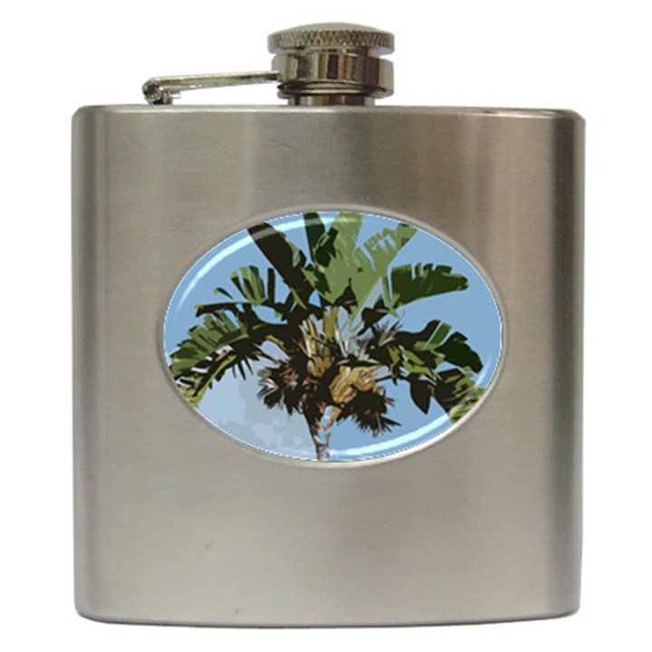 Palm Tree Hip Flask (6 oz)