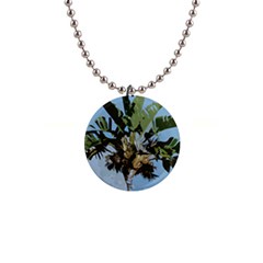 Palm Tree 1  Button Necklace by snowwhitegirl