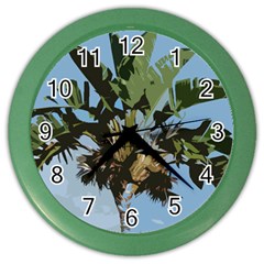 Palm Tree Color Wall Clock by snowwhitegirl