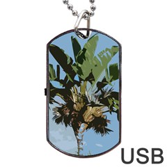 Palm Tree Dog Tag Usb Flash (one Side) by snowwhitegirl