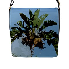 Palm Tree Flap Closure Messenger Bag (l) by snowwhitegirl