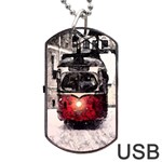 Winter Trolley Dog Tag USB Flash (One Side) Front