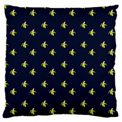 Peeled Banana On Blue Large Cushion Case (two Sides) by snowwhitegirl