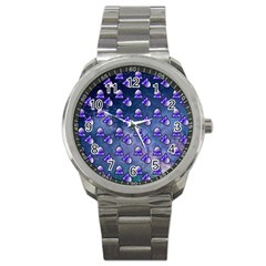 Kawaii Space Rocket Pattern Sport Metal Watch by snowwhitegirl