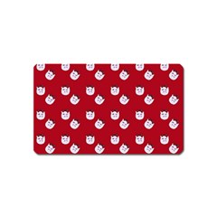 Lazy Bat One Red Pattern Magnet (name Card) by snowwhitegirl