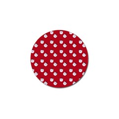 Lazy Bat One Red Pattern Golf Ball Marker by snowwhitegirl