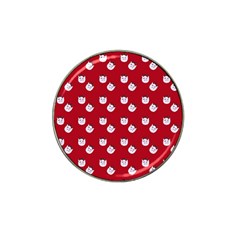 Lazy Bat One Red Pattern Hat Clip Ball Marker (10 Pack) by snowwhitegirl