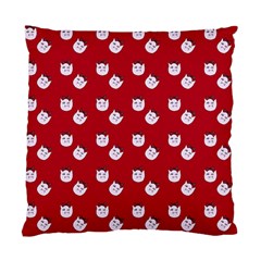 Lazy Bat One Red Pattern Standard Cushion Case (two Sides) by snowwhitegirl