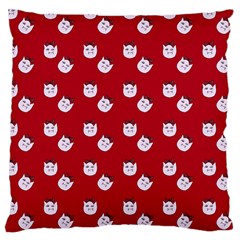 Lazy Bat One Red Pattern Large Cushion Case (two Sides) by snowwhitegirl