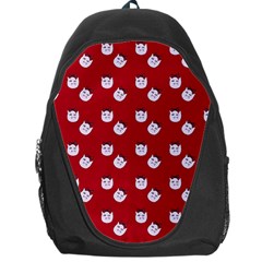 Lazy Bat One Red Pattern Backpack Bag by snowwhitegirl