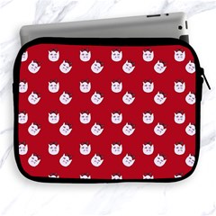 Lazy Bat One Red Pattern Apple Ipad 2/3/4 Zipper Cases by snowwhitegirl