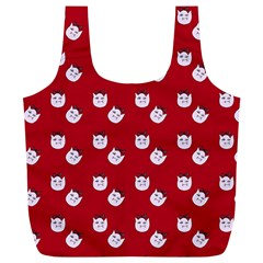 Lazy Bat One Red Pattern Full Print Recycle Bag (xl) by snowwhitegirl