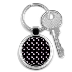 Lazy Bat On Black Pattern Key Chain (round) by snowwhitegirl