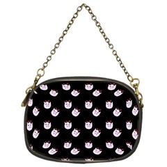 Lazy Bat On Black Pattern Chain Purse (two Sides) by snowwhitegirl