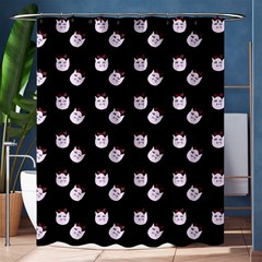 Lazy Bat On Black Pattern Shower Curtain 60  X 72  (medium)  by snowwhitegirl