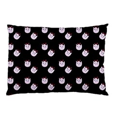 Lazy Bat On Black Pattern Pillow Case (two Sides) by snowwhitegirl