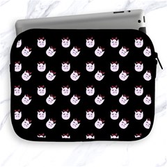 Lazy Bat On Black Pattern Apple Ipad 2/3/4 Zipper Cases by snowwhitegirl