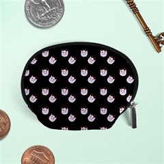 Lazy Bat On Black Pattern Accessory Pouch (small) by snowwhitegirl