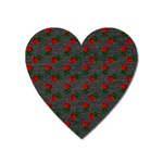 Black Denim And Roses Heart Magnet Front