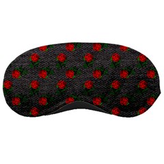 Black Denim And Roses Sleeping Mask by snowwhitegirl