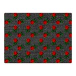 Black Denim And Roses Double Sided Flano Blanket (Mini)  35 x27  Blanket Front